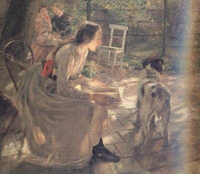 Fritz von Uhde The Artist's Daughters in the Garden (nn02) Germany oil painting art